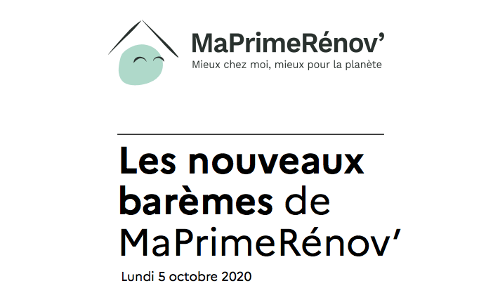 nouveaux barèmes Ma Prime Rénov’ 