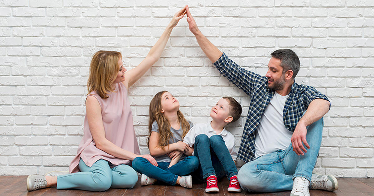 Couple avec 2 enfants
