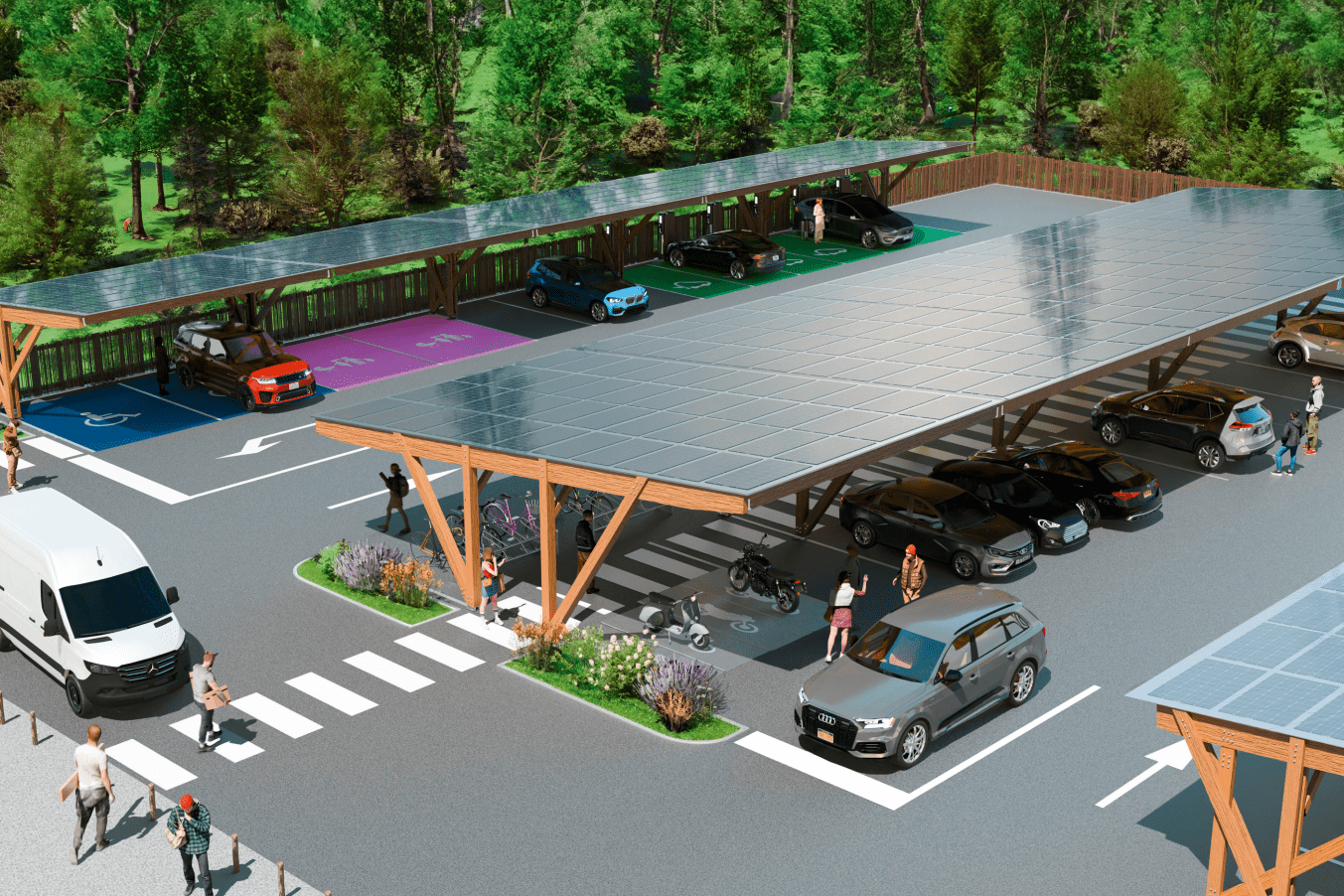 ombriere pivolta monoptente double peigne